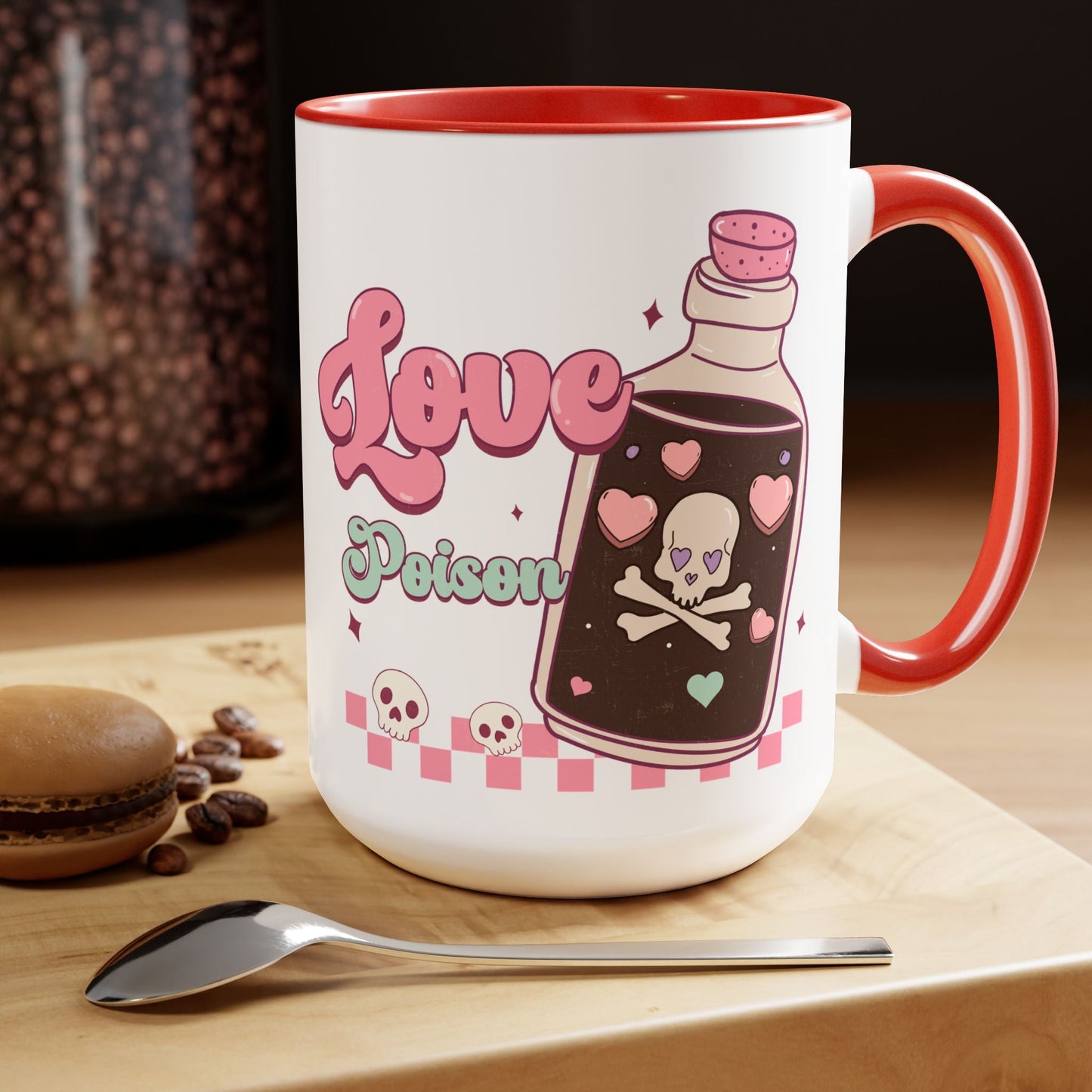 Love Poison Two-Tone Coffee Mug, 15oz Printify Pikolelie Mug