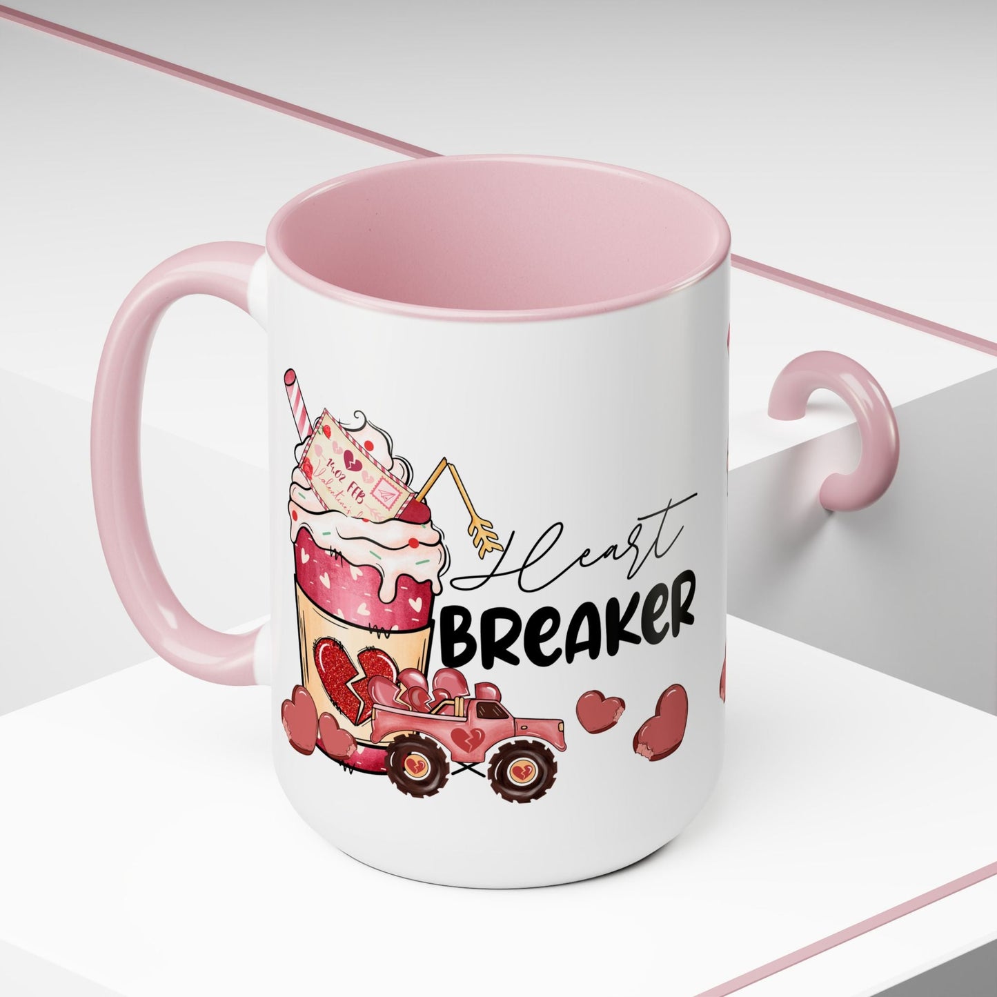 Heart Breaker Two-Tone Coffee Mug, 15oz Printify Pikolelie Mug