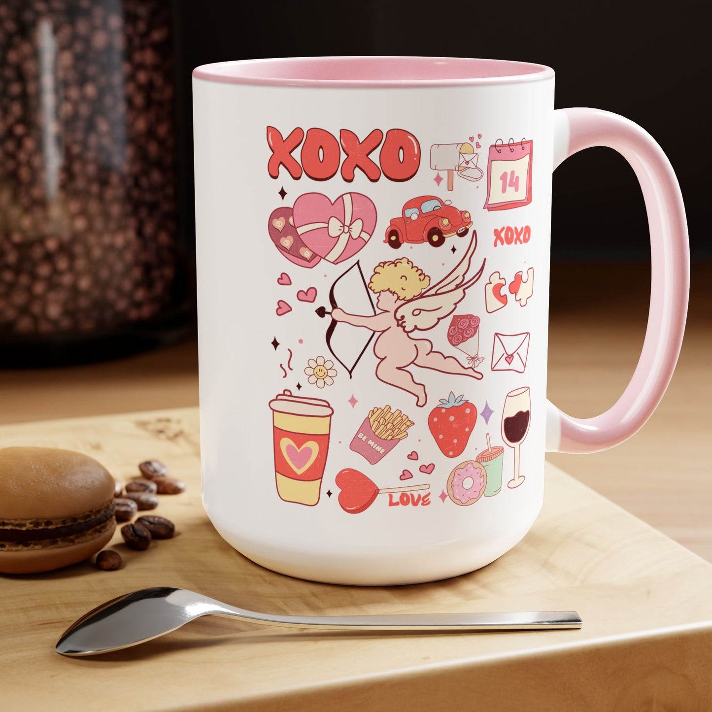 Valentine’s Antojitos Two-Tone Coffee Mug, 15oz