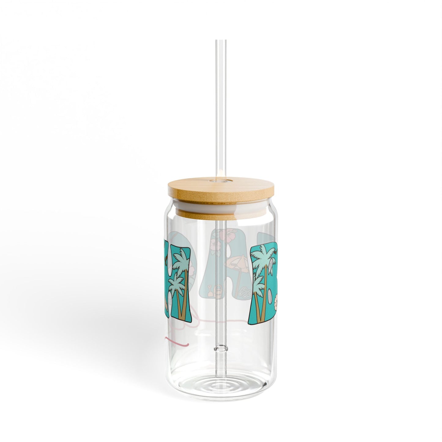 Glass Cup - Beach Life 16oz Sipper Glass
