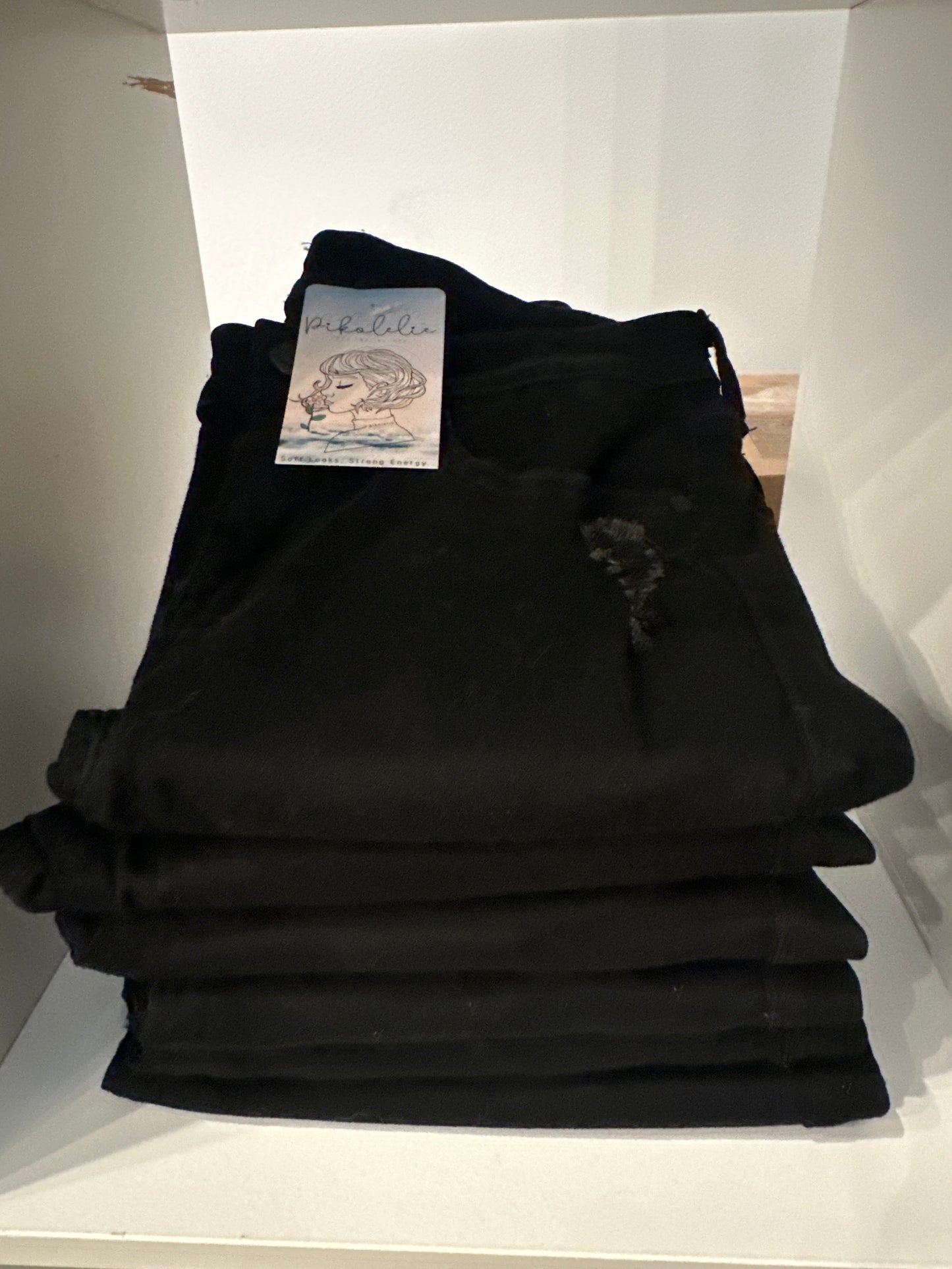 Black Denim Skinny Jeans Pikolelie Pikolelie