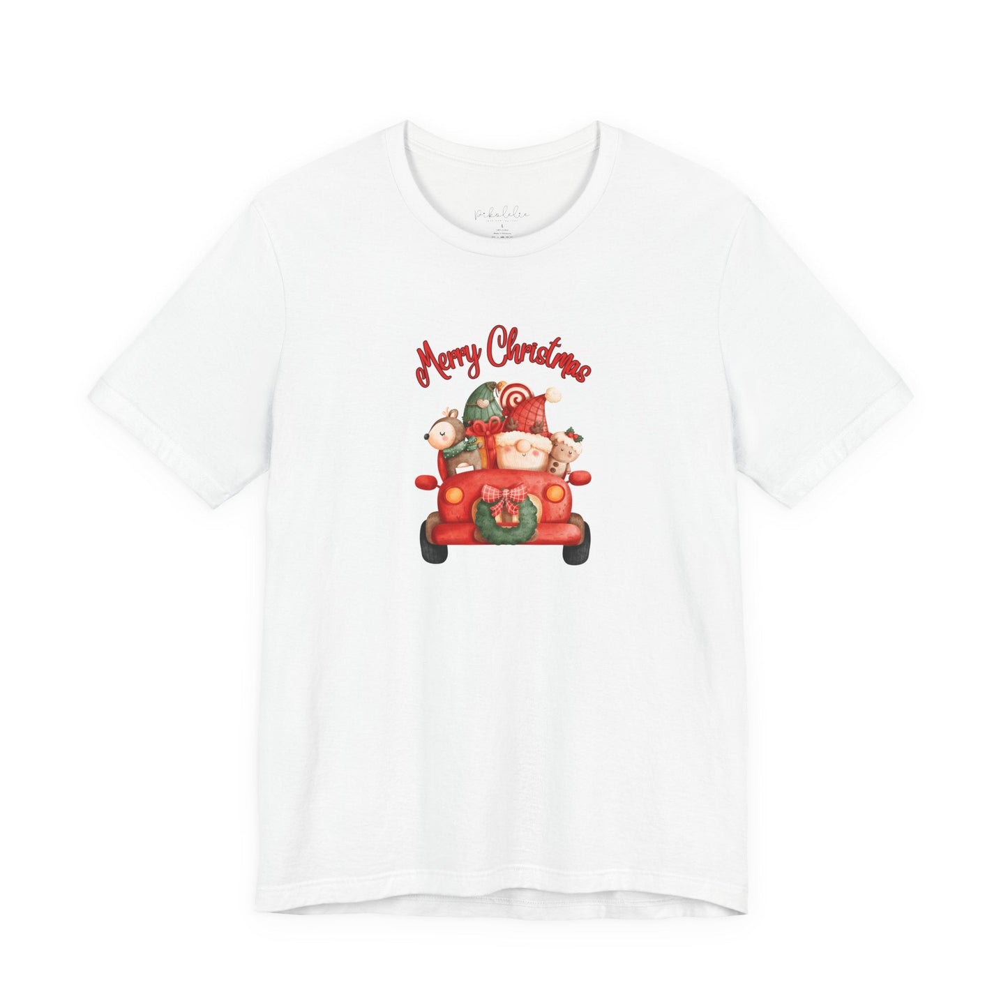 Christmas Truck Tee — 'Merry Christmas' Vintage Santa & Gifts Holiday T-Shirt Printify Pikolelie T-Shirt