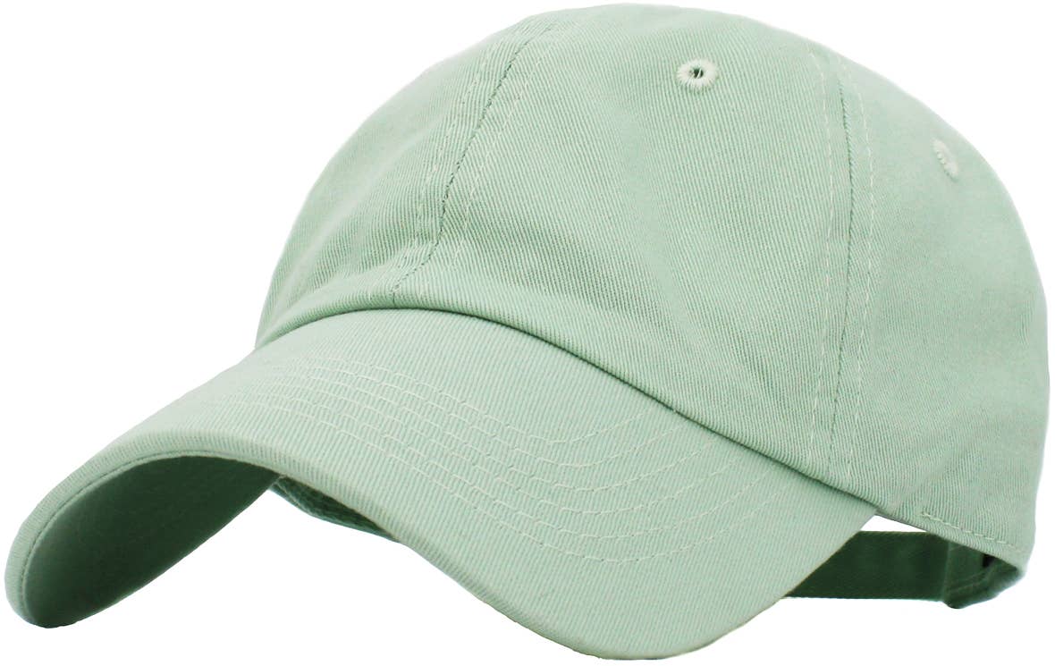 Blank Low Profile Cotton Baseball Cap: Sage KBETHOS Pikolelie