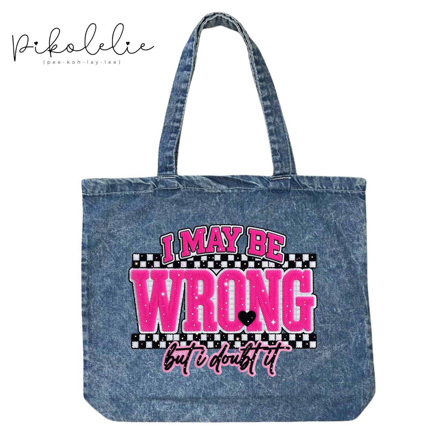 Just Another Denim Tote Pikolelie Pikolelie Bags