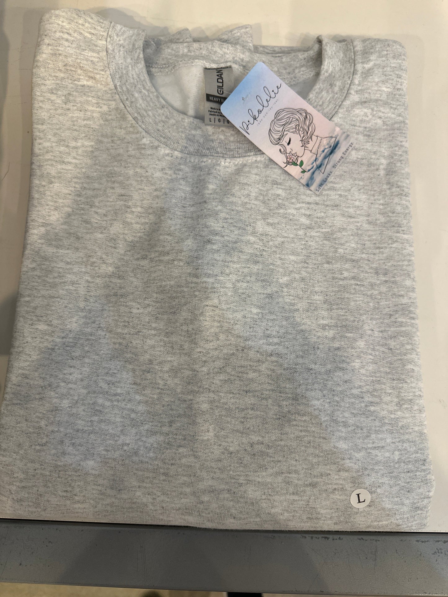 G Essential Heather Gray Crewneck Sweatshirt Pikolelie Pikolelie
