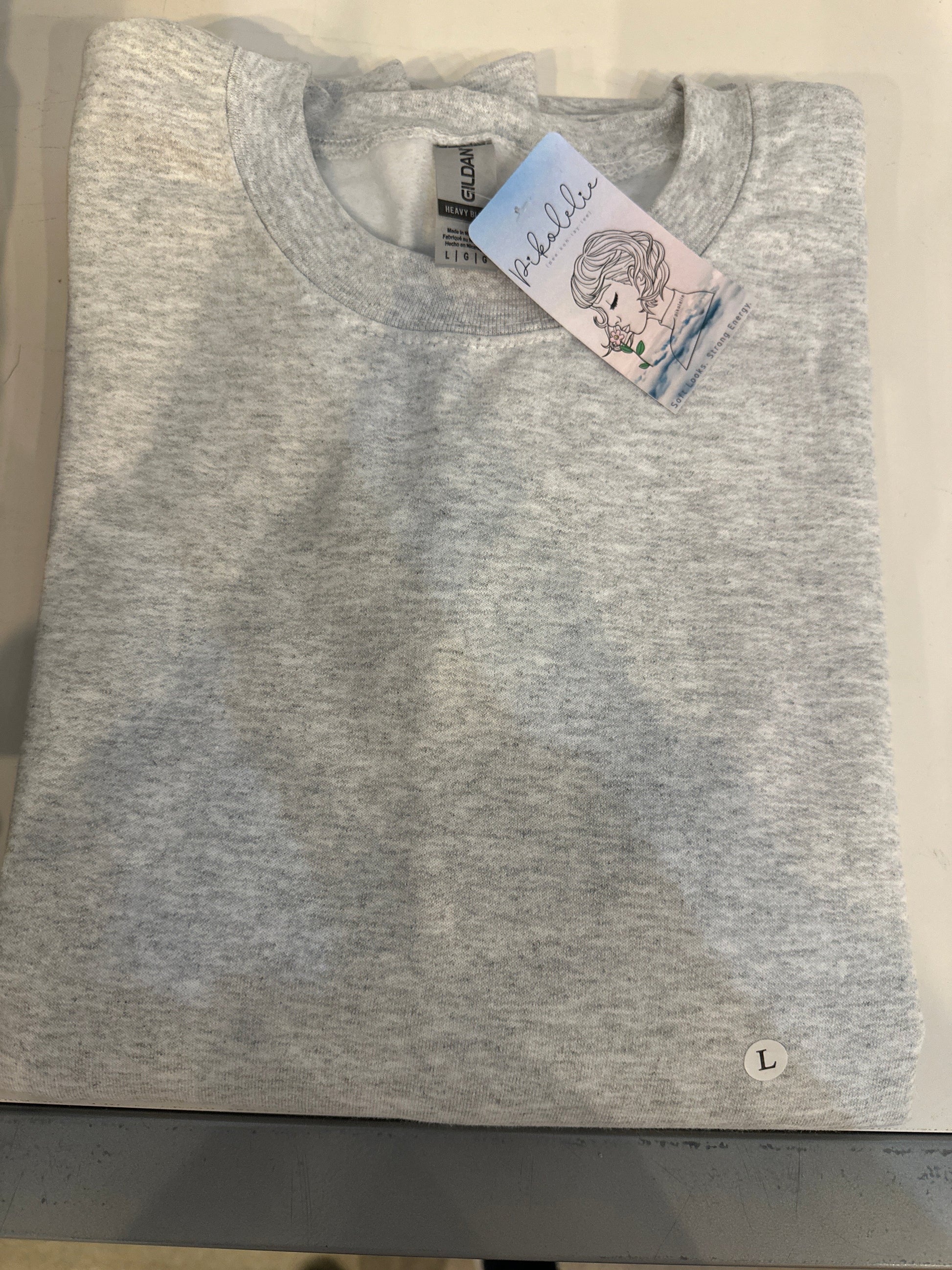 G Essential Heather Gray Crewneck Sweatshirt Pikolelie Pikolelie
