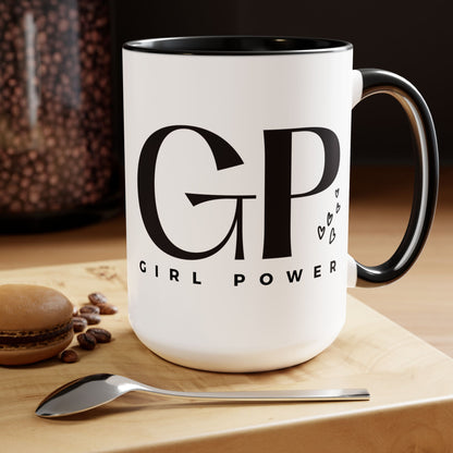 Girl Power Two-Tone Coffee Mug, 15oz