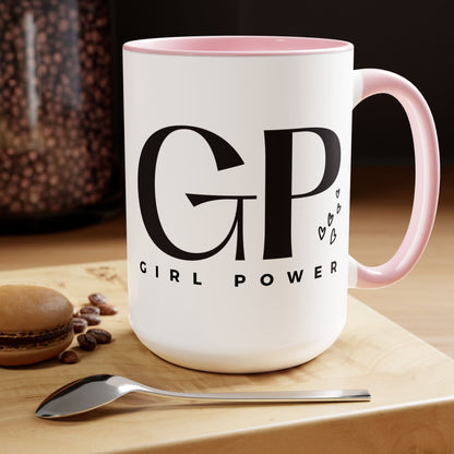 Girl Power Two-Tone Coffee Mug, 15oz