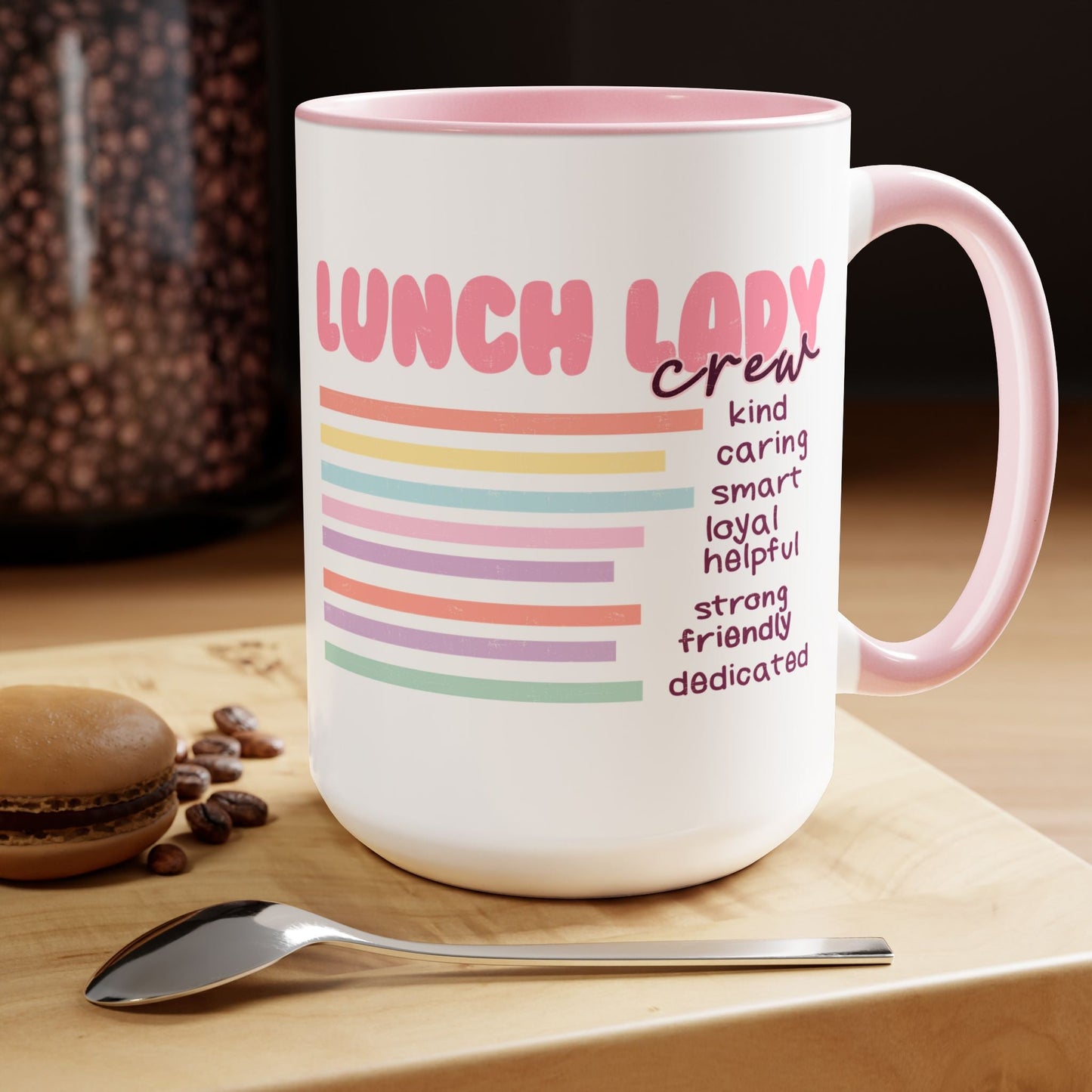 Lunch Lady Two-Tone Coffee Mug, 15oz Printify Pikolelie Mug
