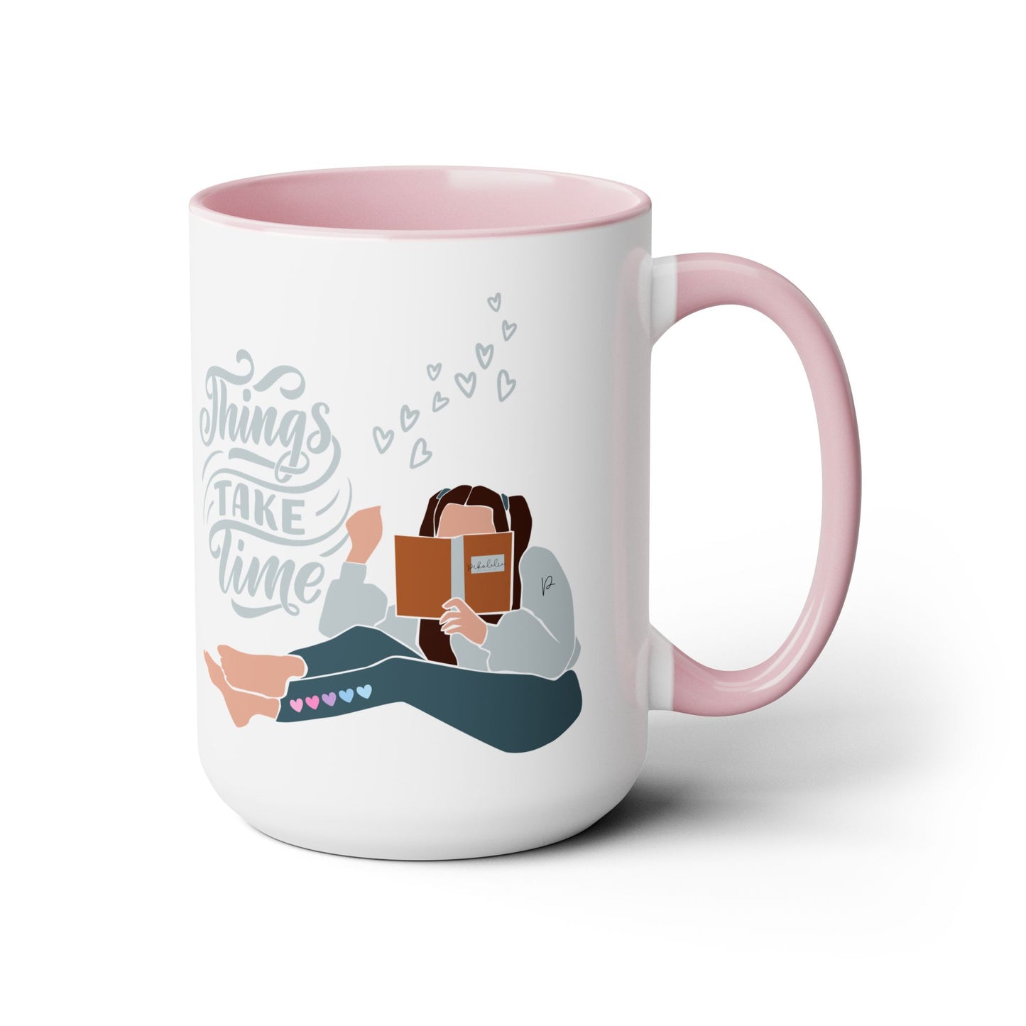 Things Take Time Two-Tone Coffee Mug, 15oz