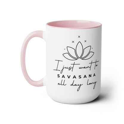 Savasana Two-Tone Coffee Mug, 15oz