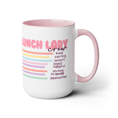 Lunch Lady Two-Tone Coffee Mug, 15oz Printify Pikolelie Mug