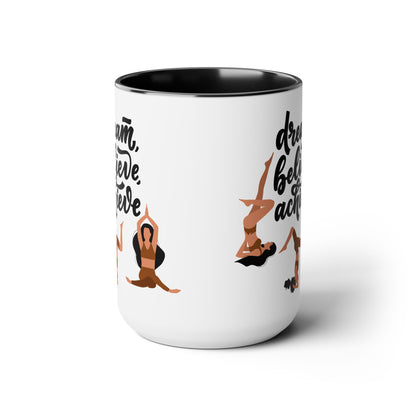 Believe Two-Tone Coffee Mug, 15oz