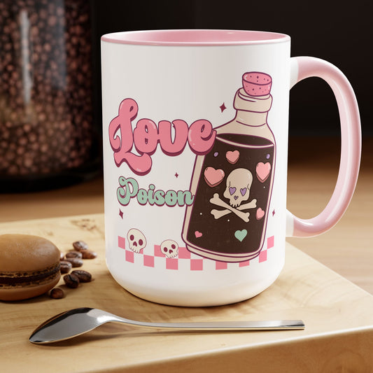 Love Poison Two-Tone Coffee Mug, 15oz Printify Pikolelie Mug