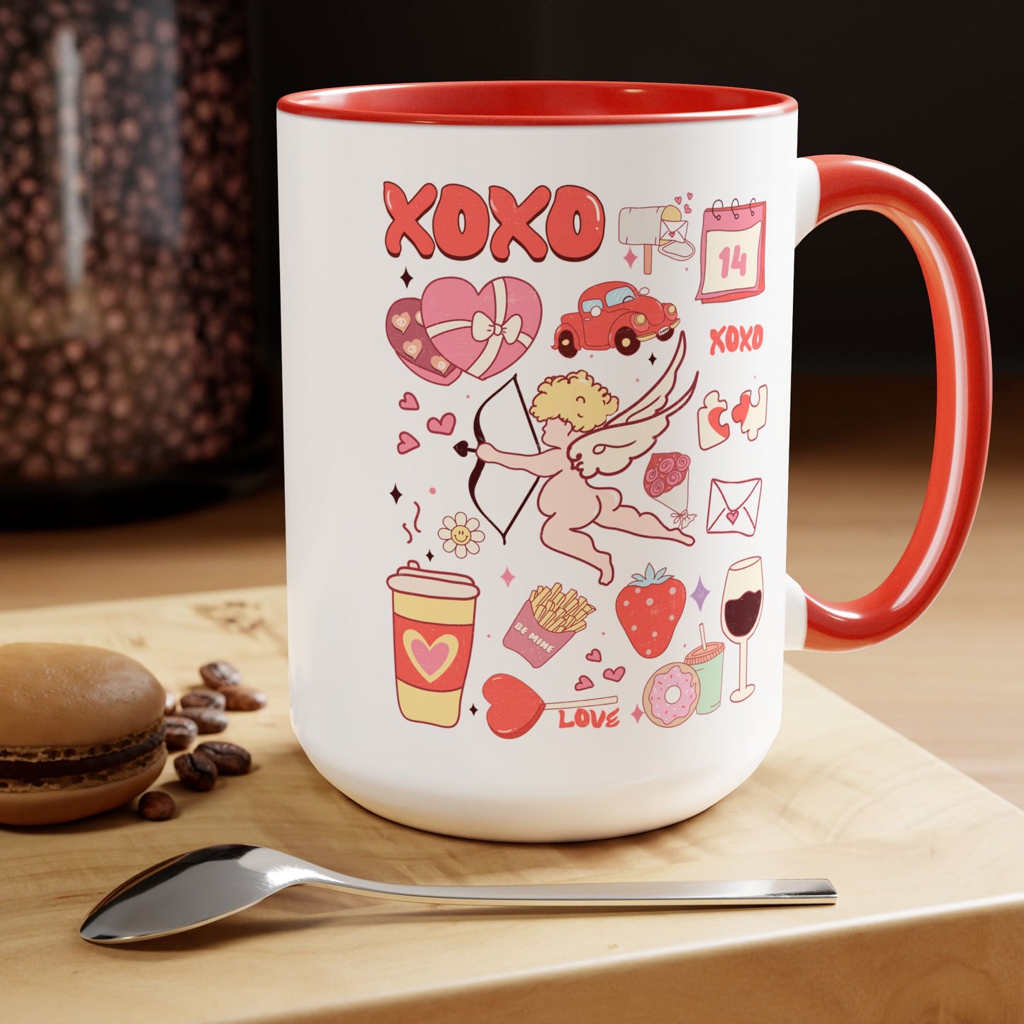 Valentine’s Antojitos Two-Tone Coffee Mug, 15oz
