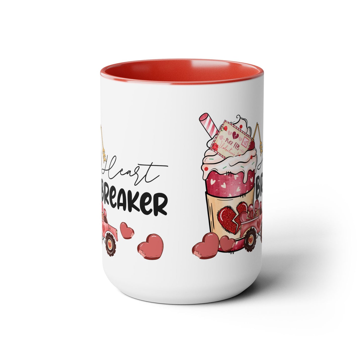 Heart Breaker Two-Tone Coffee Mug, 15oz