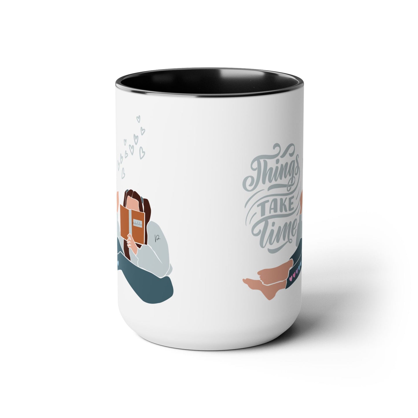 Things Take Time Two-Tone Coffee Mug, 15oz