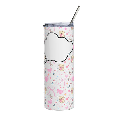 Copy of 20oz Stainless Steel Tumbler — Floral Pink Hearts Cute Pattern, Insulated Travel Cup Printify Pikolelie Mug