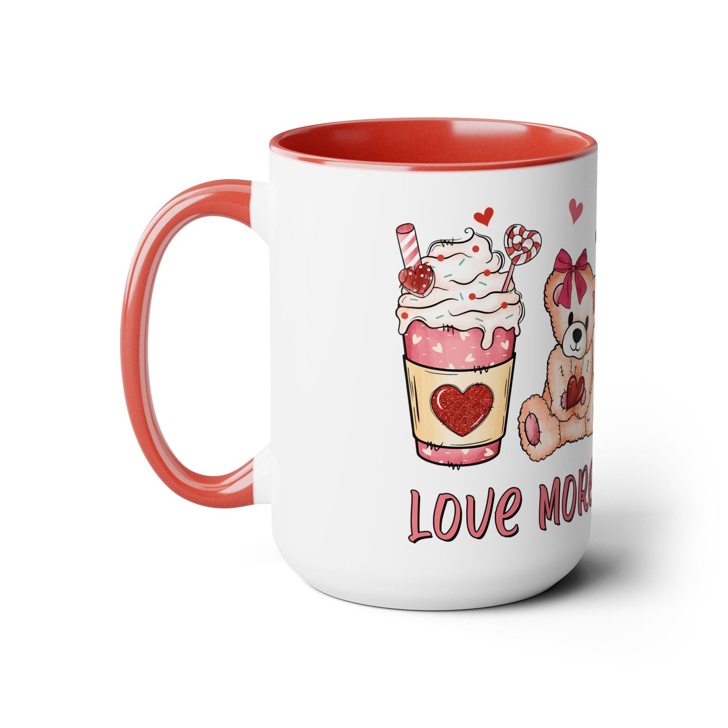 Love More Two-Tone Coffee Mug, 15oz Printify Pikolelie Mug