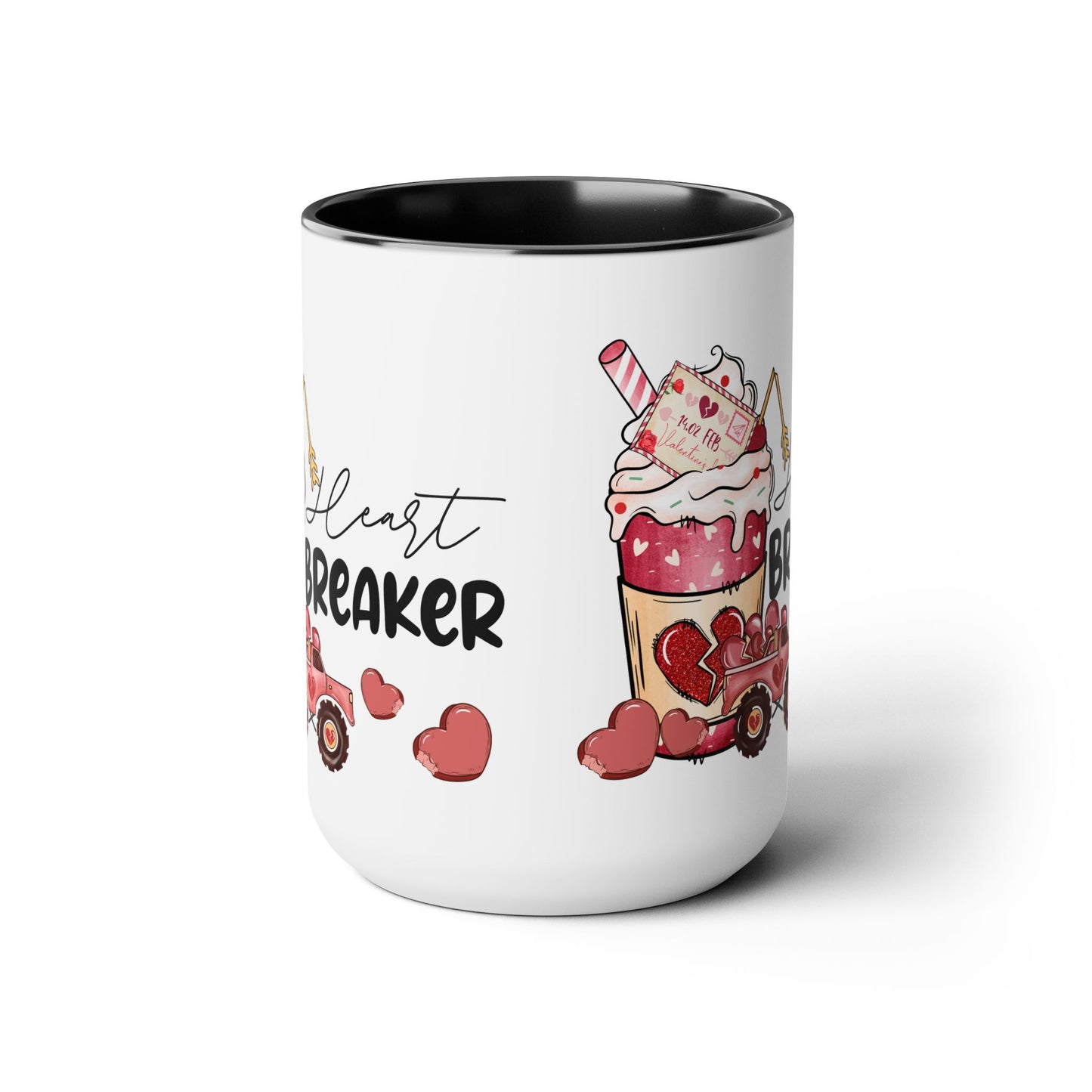 Heart Breaker Two-Tone Coffee Mug, 15oz