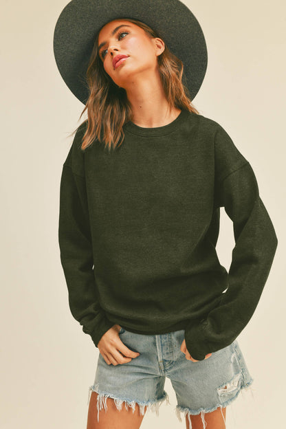 Blank Long Sleeve Sweatshirt: SEA PINK / S Honestee Pikolelie