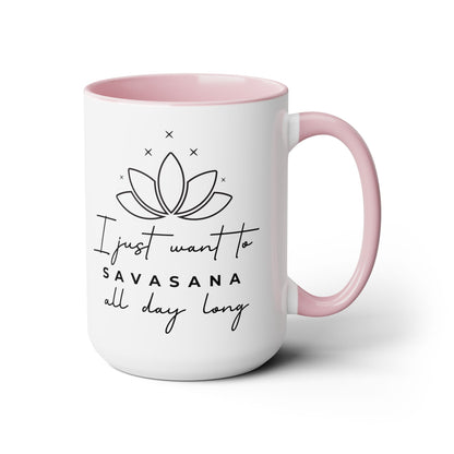 Savasana Two-Tone Coffee Mug, 15oz