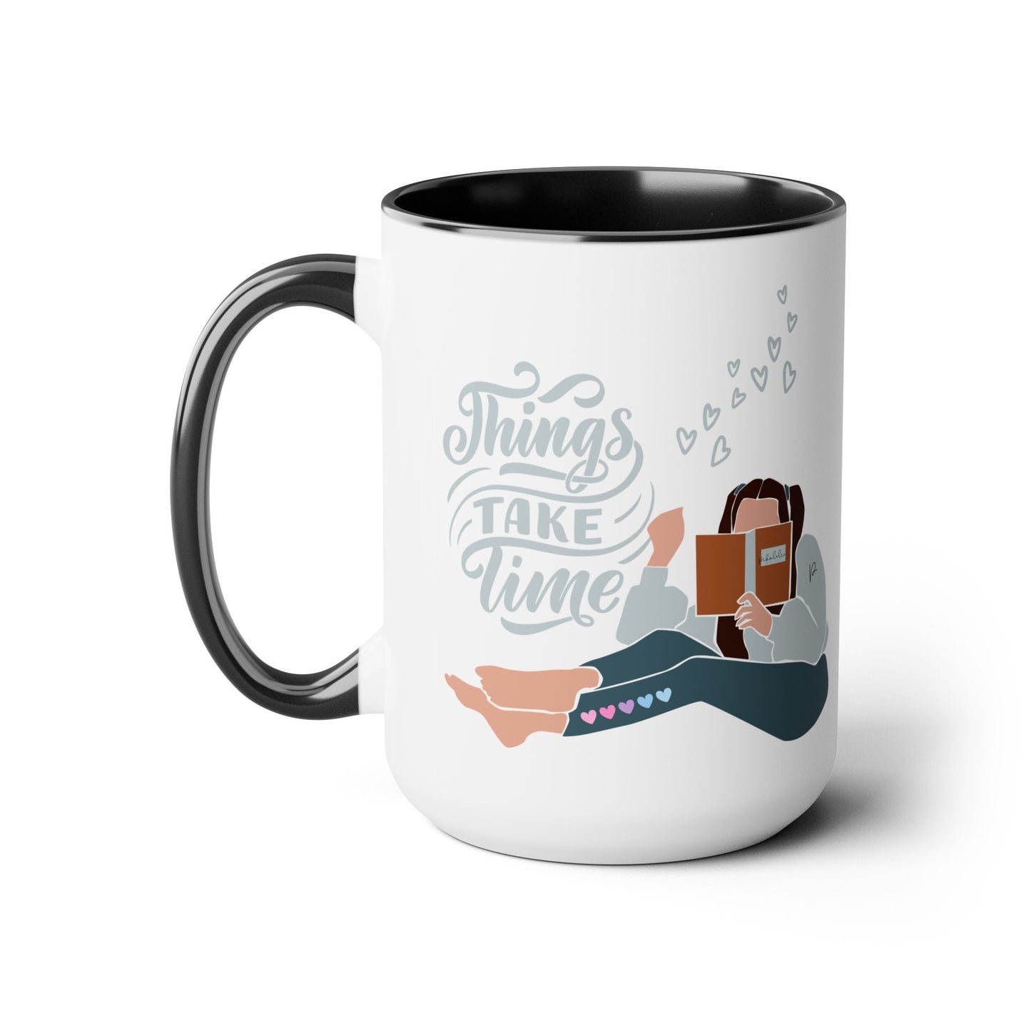 Things Take Time Two-Tone Coffee Mug, 15oz