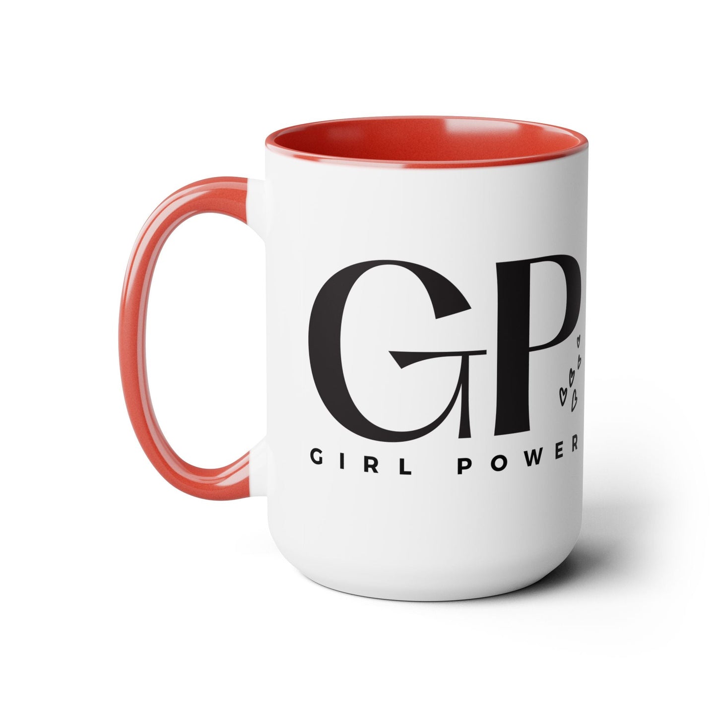Girl Power Two-Tone Coffee Mug, 15oz Printify Pikolelie Mug