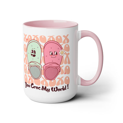 Croc Lover Two-Tone Coffee Mug, 15oz