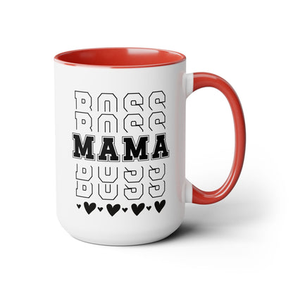 Boss Mama Two-Tone Coffee Mug, 15oz Printify Pikolelie Mug