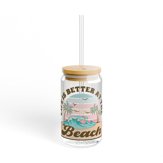 Beach Life Sipper Glass Printify Pikolelie Mug