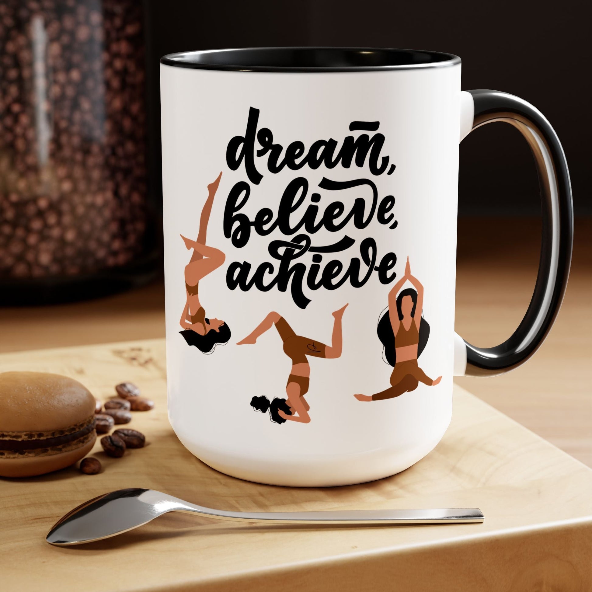 Believe Two-Tone Coffee Mug, 15oz Printify Pikolelie Mug