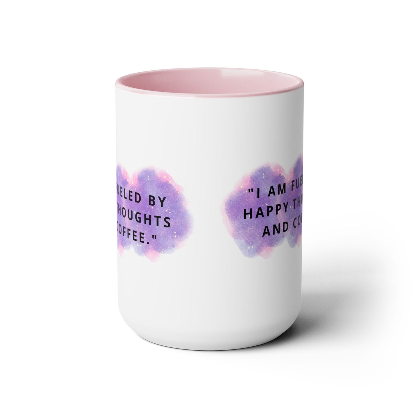 Happy Thoughts Two-Tone Coffee Mug, 15oz Printify Pikolelie Mug
