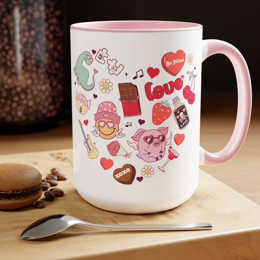 Heart You Two-Tone Coffee Mug, 15oz Printify Pikolelie Mug