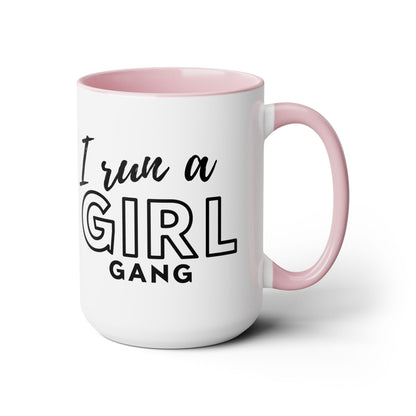 Girl Gang Two-Tone Coffee Mug, 15oz Printify Pikolelie Mug