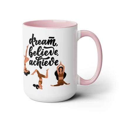 Believe Two-Tone Coffee Mug, 15oz