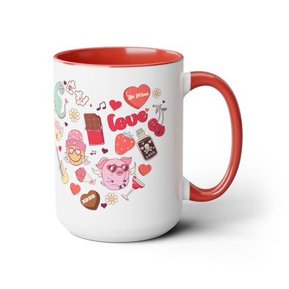 Heart You Two-Tone Coffee Mug, 15oz Printify Pikolelie Mug