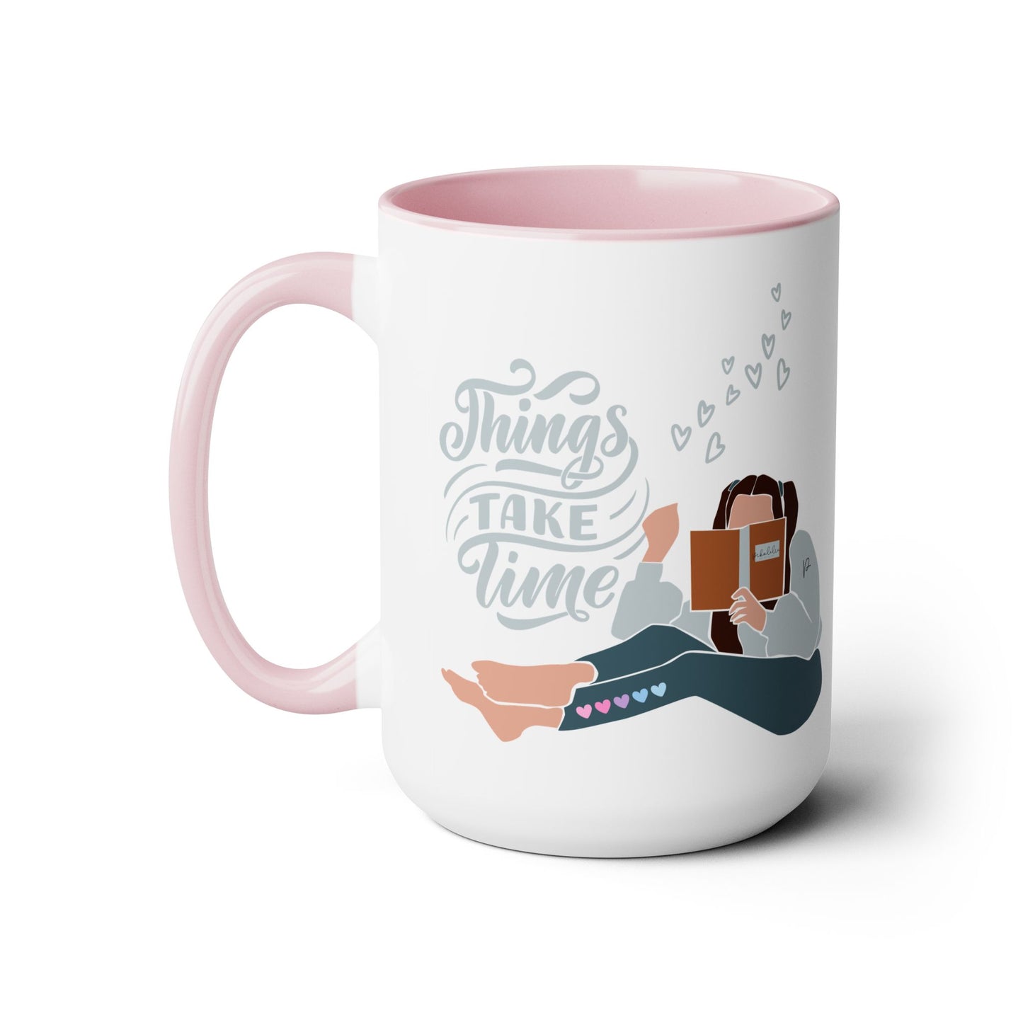 Things Take Time Two-Tone Coffee Mug, 15oz