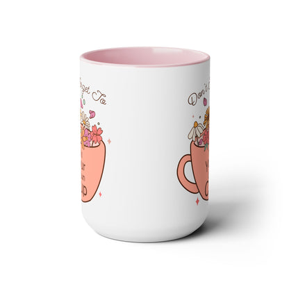 Fill Your Cup Two-Tone Coffee Mug, 15oz