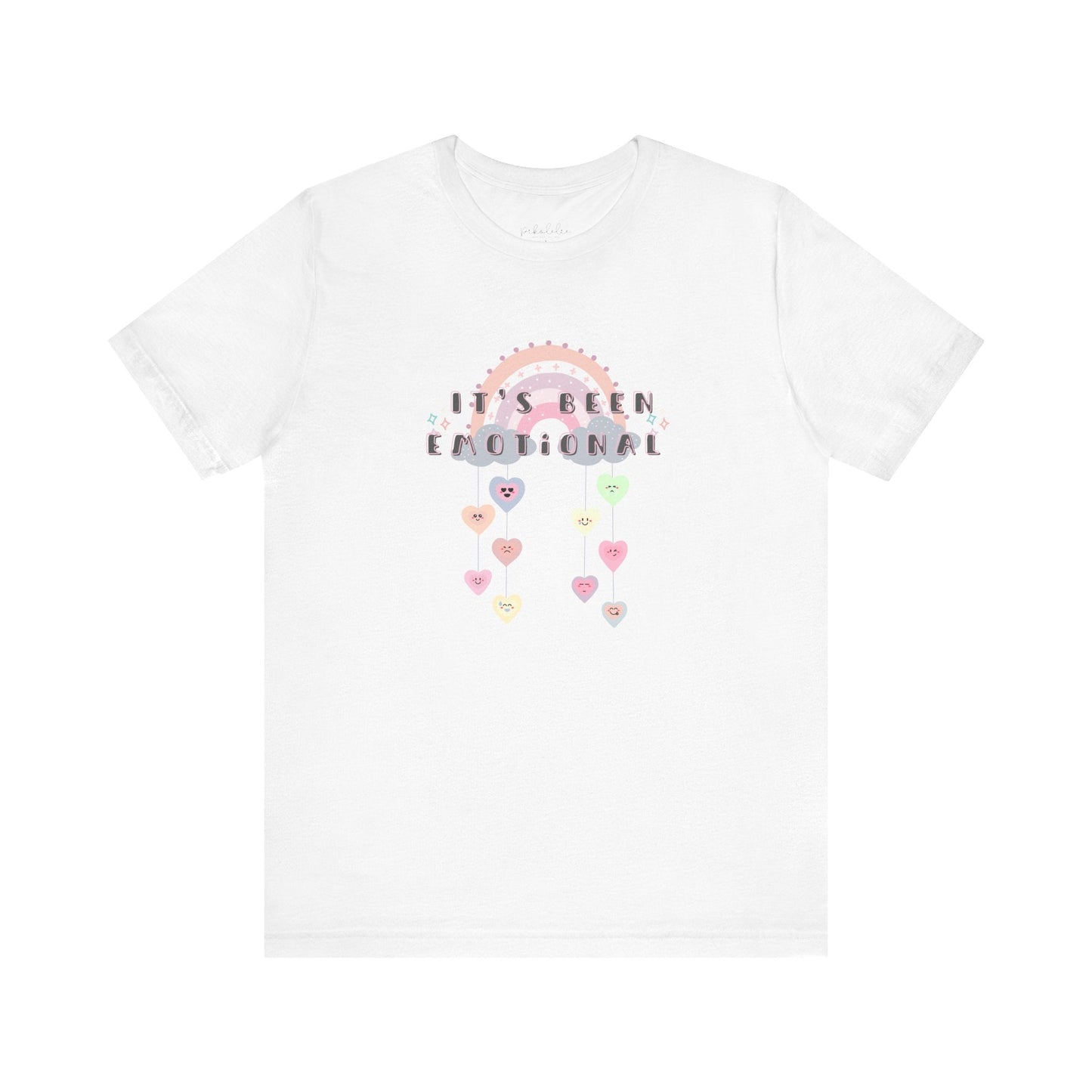 It’s Been Emotional Graphic Tee — Pastel Rainbow Hearts Casual T‑Shirt Printify Pikolelie T-Shirt
