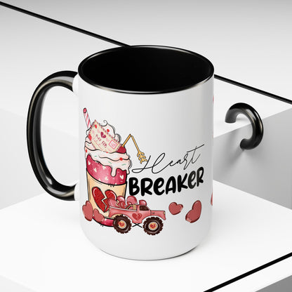 Heart Breaker Two-Tone Coffee Mug, 15oz Printify Pikolelie Mug