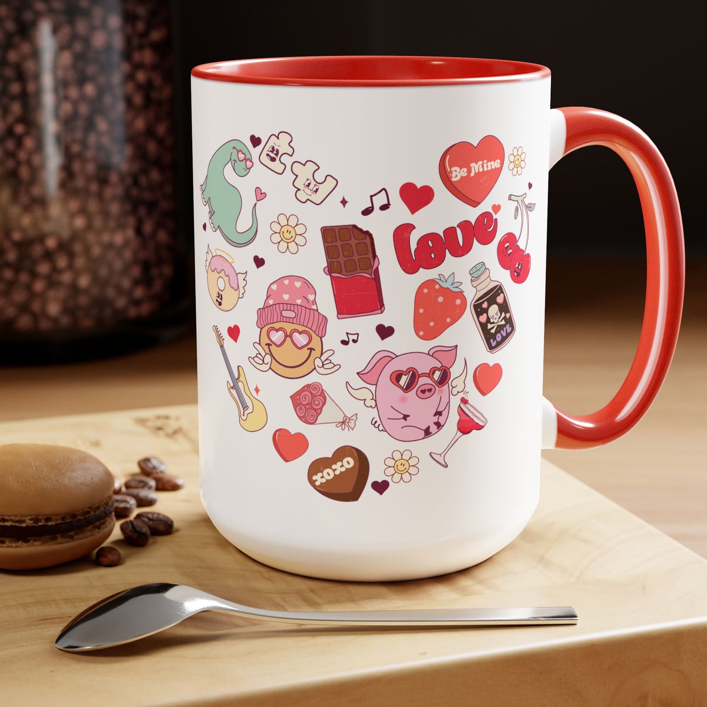 Heart You Two-Tone Coffee Mug, 15oz