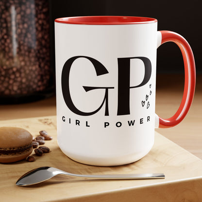 Girl Power Two-Tone Coffee Mug, 15oz