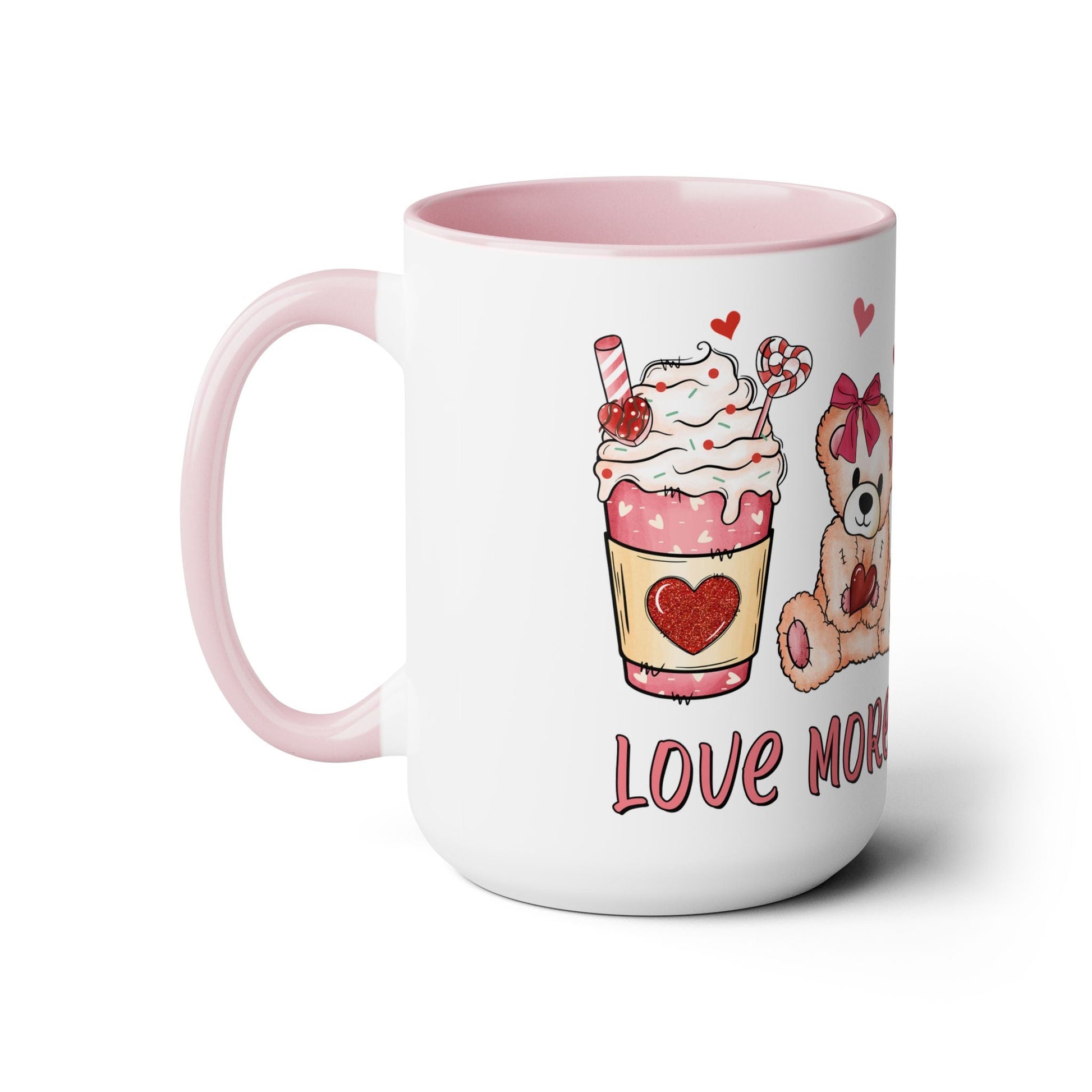 Love More Two-Tone Coffee Mug, 15oz Printify Pikolelie Mug
