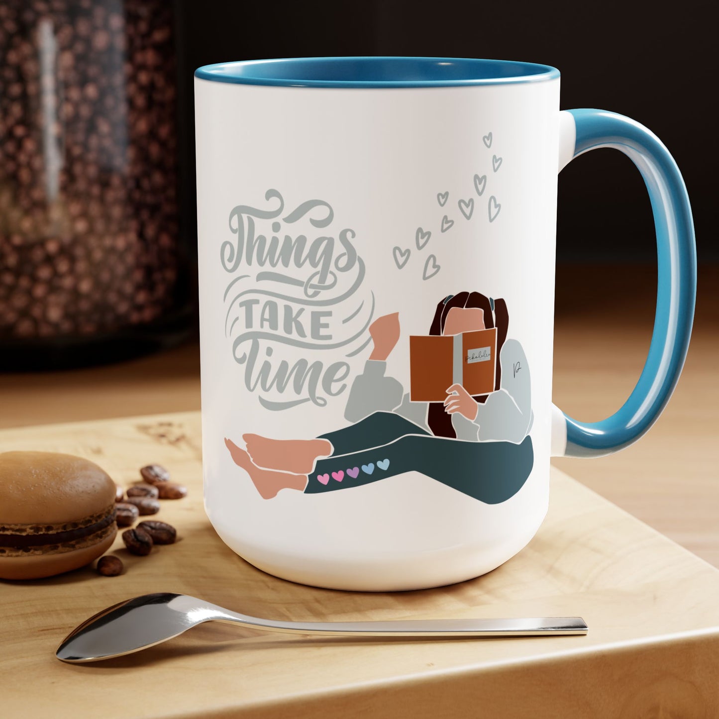 Things Take Time Two-Tone Coffee Mug, 15oz