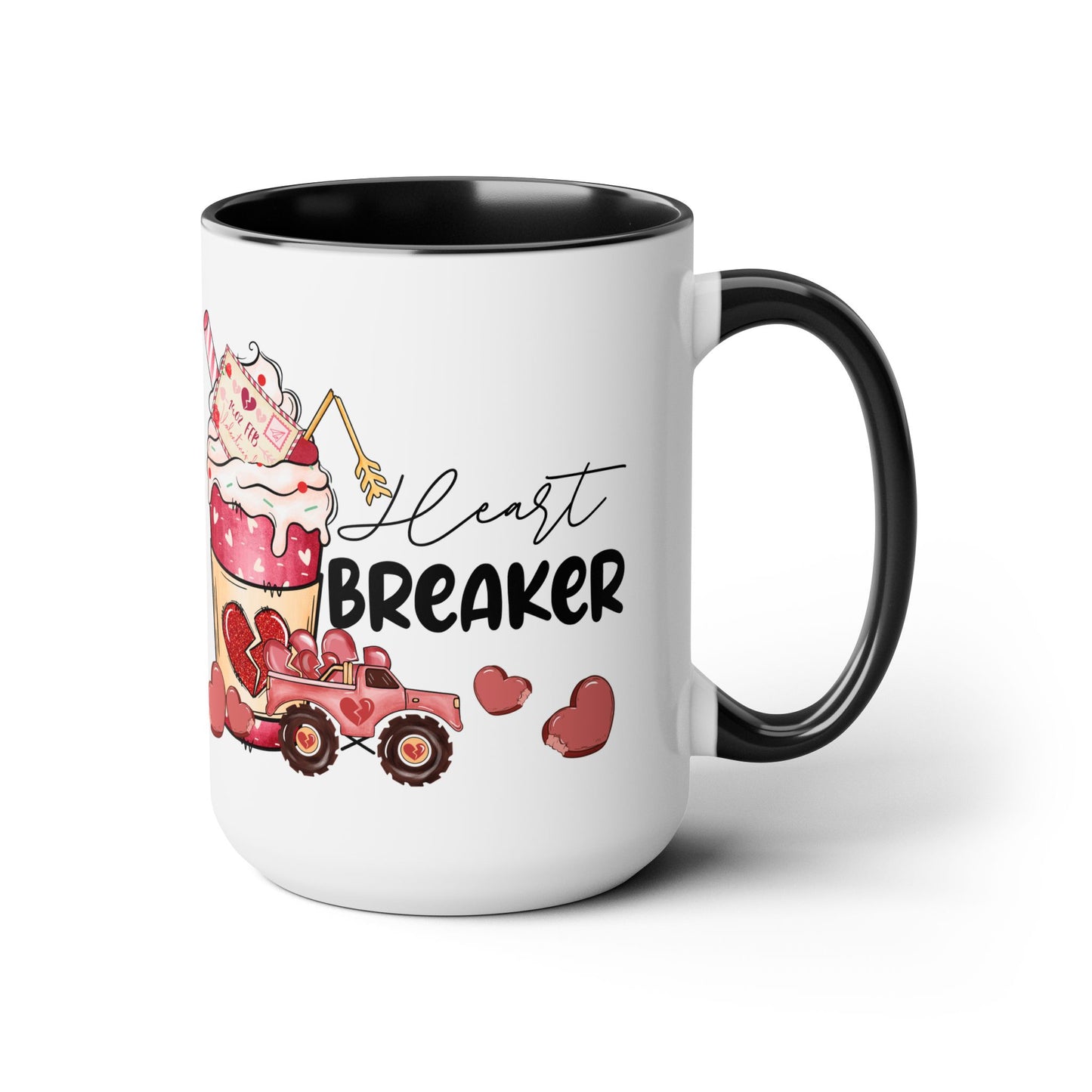Heart Breaker Two-Tone Coffee Mug, 15oz