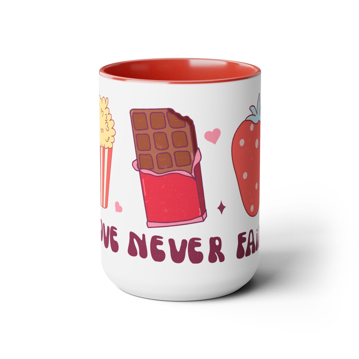 Love Never Fails Two-Tone Coffee Mug, 15oz