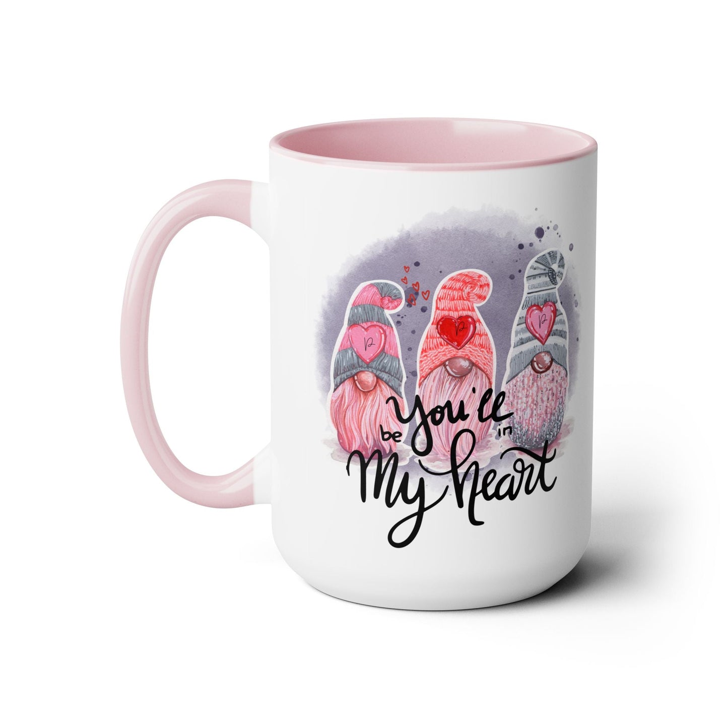 Gnome Love Two-Tone Coffee Mug, 15oz Printify Pikolelie Mug