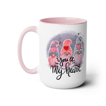 Gnome Love Two-Tone Coffee Mug, 15oz Printify Pikolelie Mug
