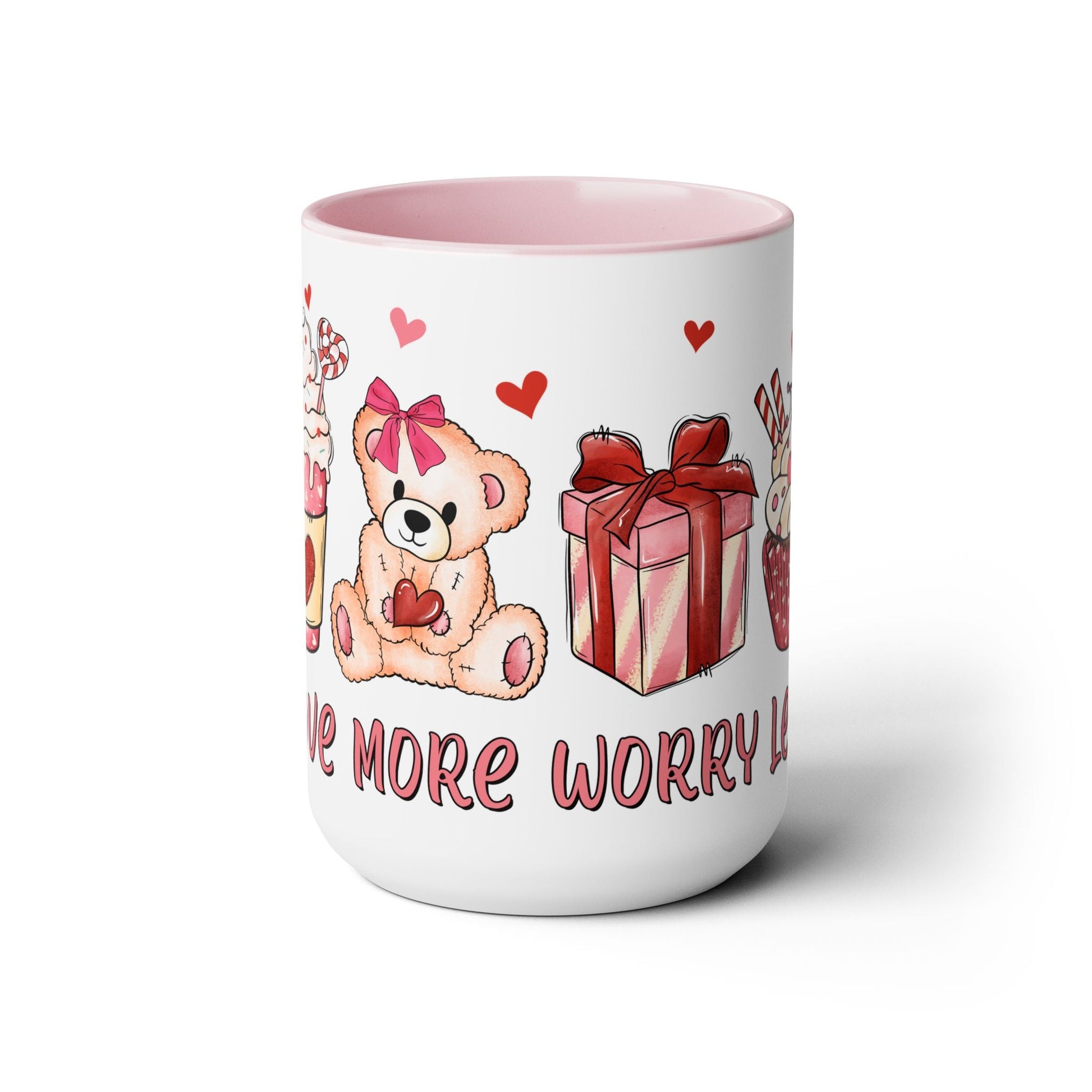 Love More Two-Tone Coffee Mug, 15oz Printify Pikolelie Mug